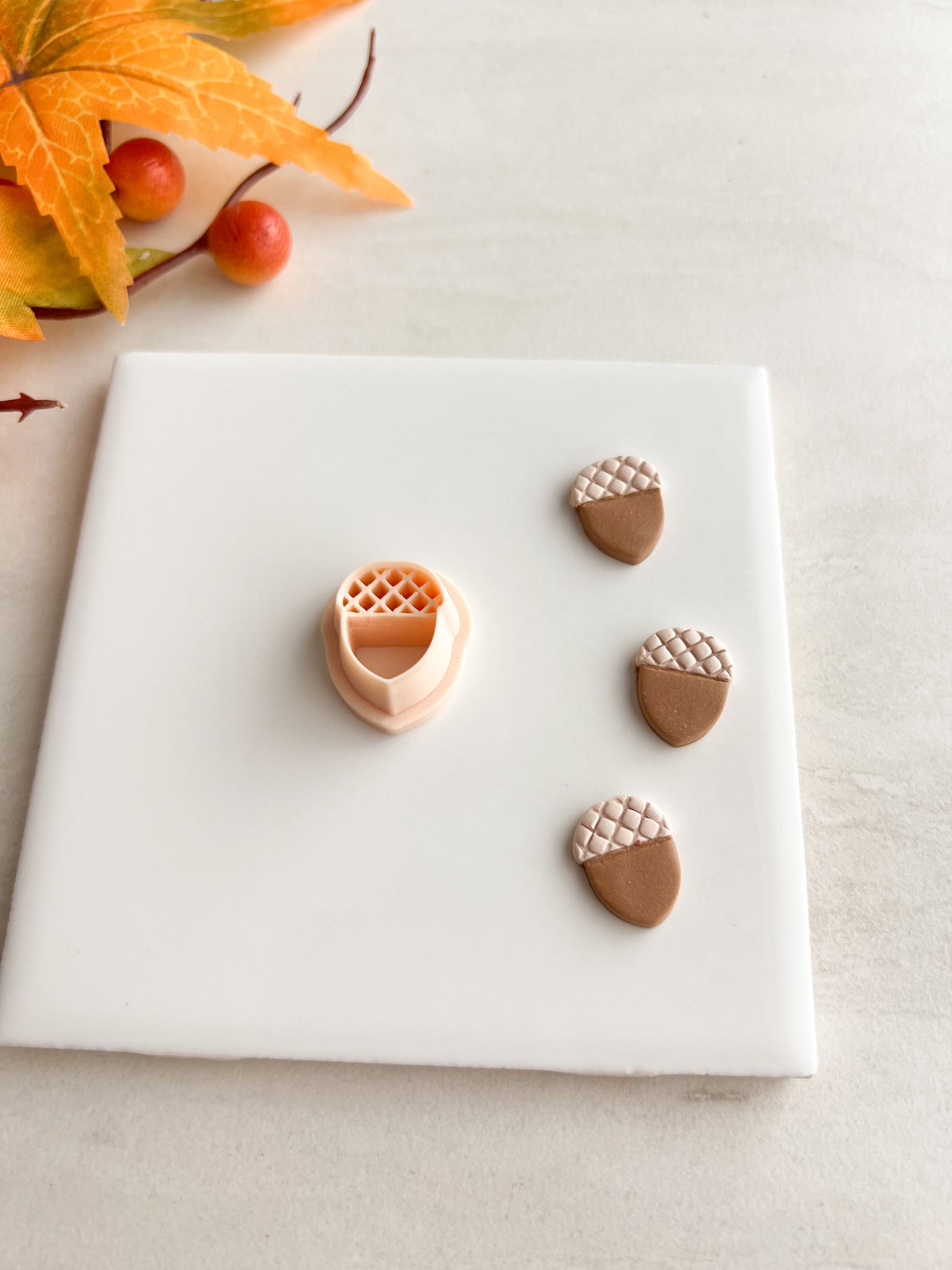 Acorn No. 3 Clay Cutter | Acorn No. 3 Polymer Clay Cutter for DIY Fall Earrings Nature-Themed Jewelry and Handmade Cute Accessories