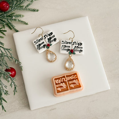2025 Silent Night Music Sheet | Festive Polymer Clay Cutters