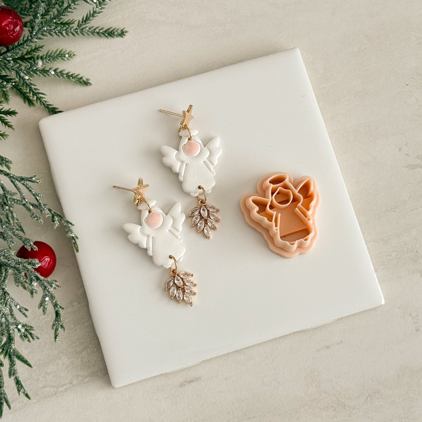 2025 Christmas Angel No. 1 | Christmas Festive Polymer Clay Cutter