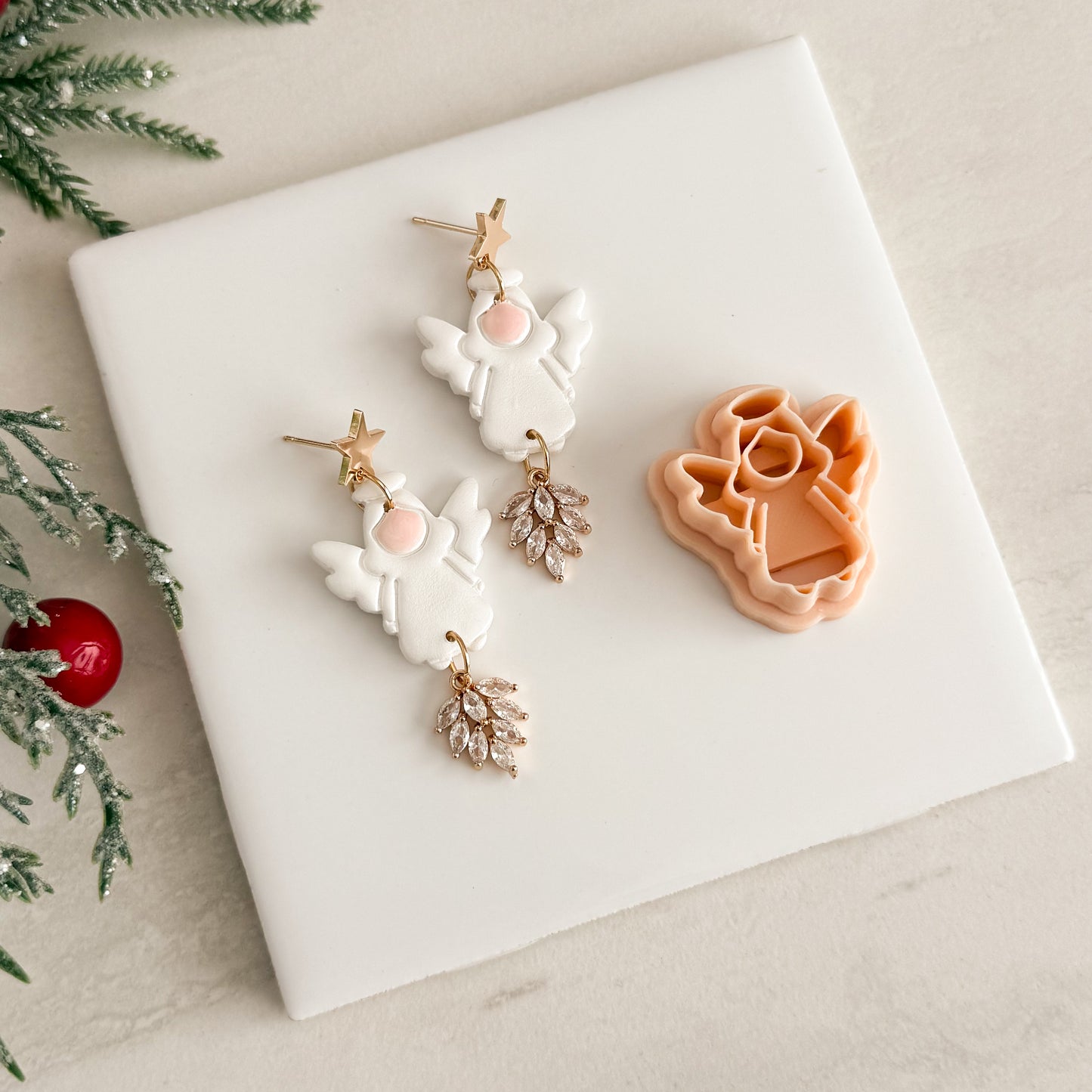 2025 Christmas Angel No. 1 | Christmas Festive Polymer Clay Cutter
