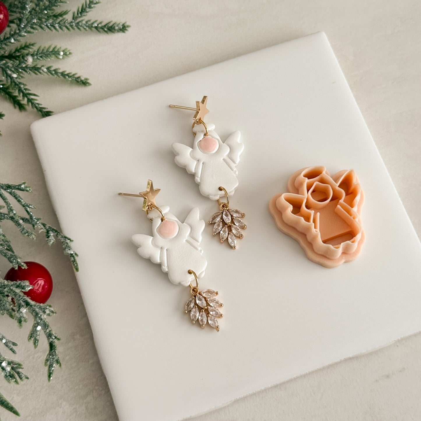 2025 Christmas Angel No. 1 | Christmas Festive Polymer Clay Cutter