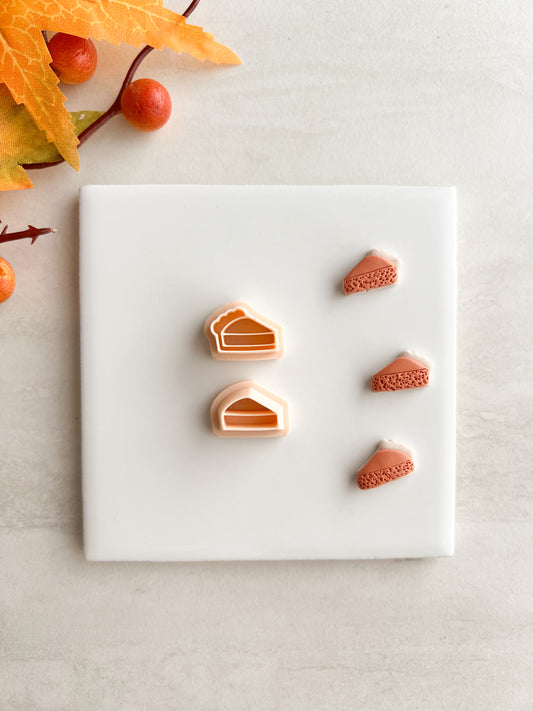 Pumpkin Pie Slice Clay Cutter | Pumpkin Pie Slice Polymer Clay Cutter for DIY Thanksgiving Earrings Fall Jewelry and Handmade Dessert Accessories