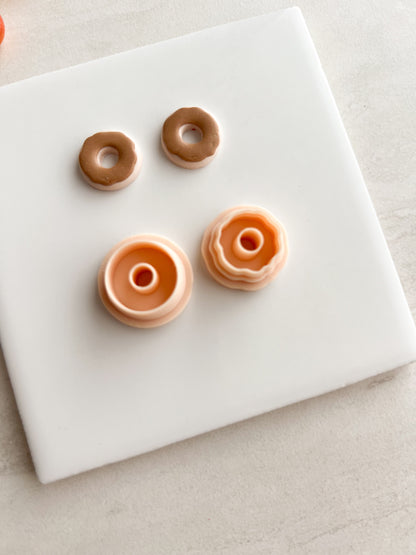 Donut No. 3 Clay Cutter | Donut No. 3 Polymer Clay Cutter for DIY Food Earrings Cute-Themed Jewelry and Handmade Fun Accessories