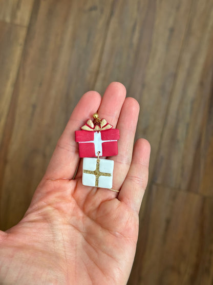 2025 Elegant Christmas Present Duo | Festive Polymer Clay Cutters