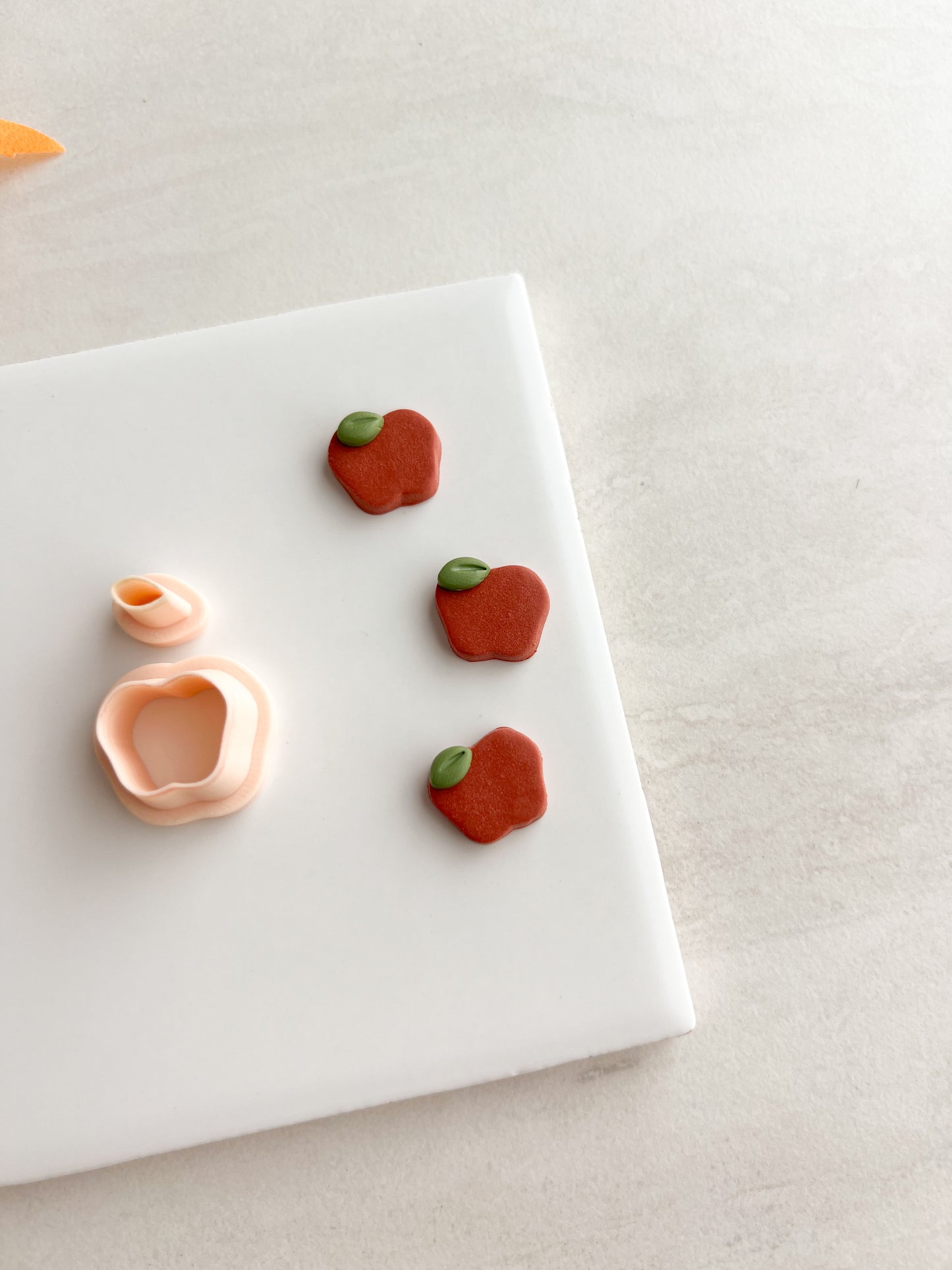 Apple No. 1 Clay Cutter | Apple No. 1 Polymer Clay Cutter for DIY Fruit Earrings Food-Themed Jewelry and Handmade Cute Accessories