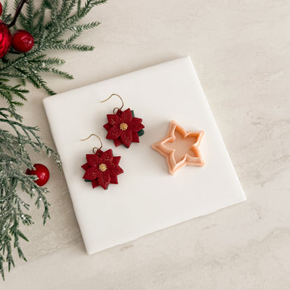 2025 Poinsettia No. 5 | Festive Polymer Clay Cutter