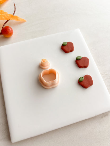 Apple No. 1 Clay Cutter | Apple No. 1 Polymer Clay Cutter for DIY Fruit Earrings Food-Themed Jewelry and Handmade Cute Accessories