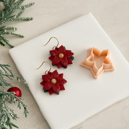 2025 Poinsettia No. 5 | Festive Polymer Clay Cutter