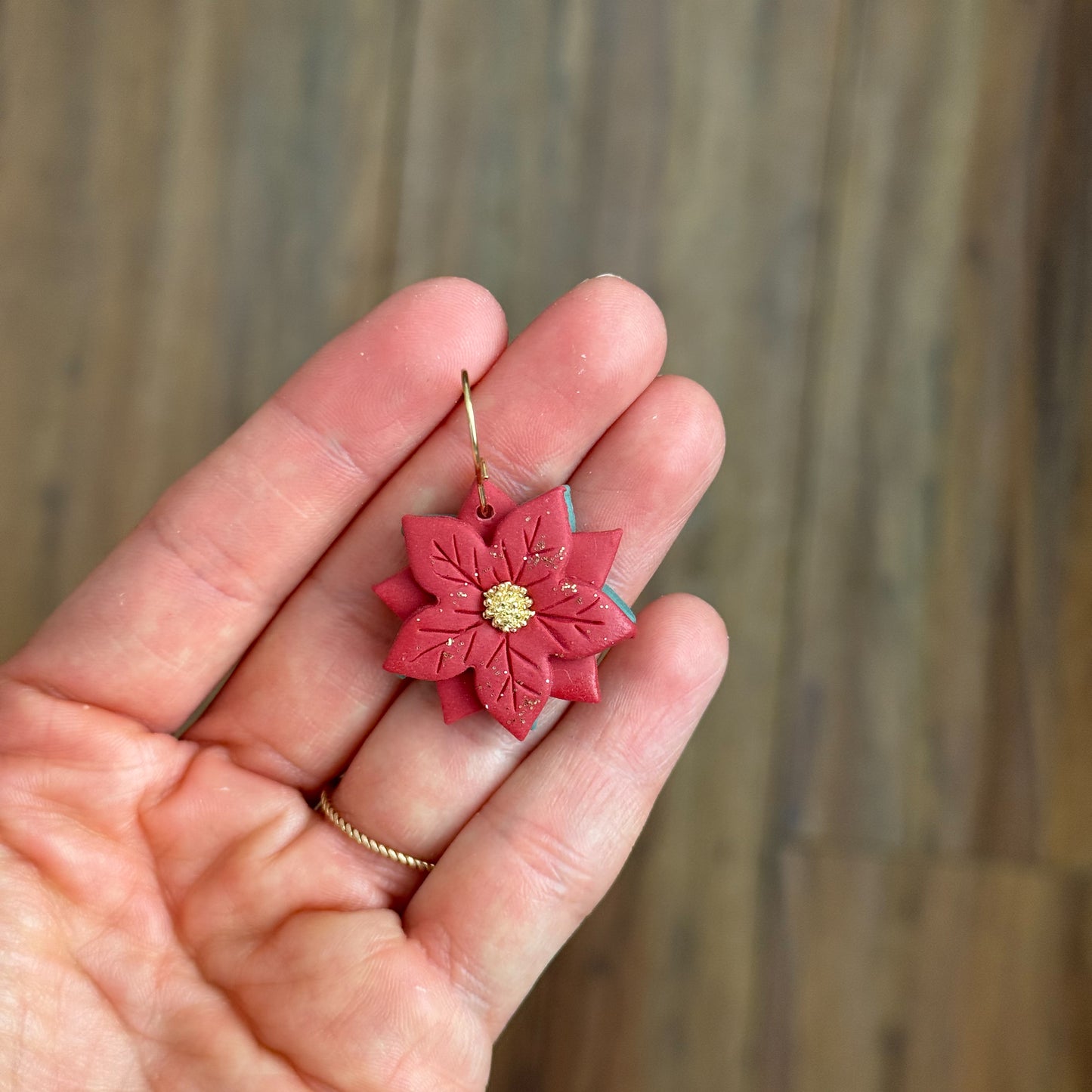 2025 Poinsettia No. 5 | Festive Polymer Clay Cutter