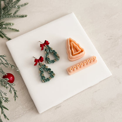 2025 Christmas Tree Cutout with Petals No. 4 | Festive Polymer Clay Cutters