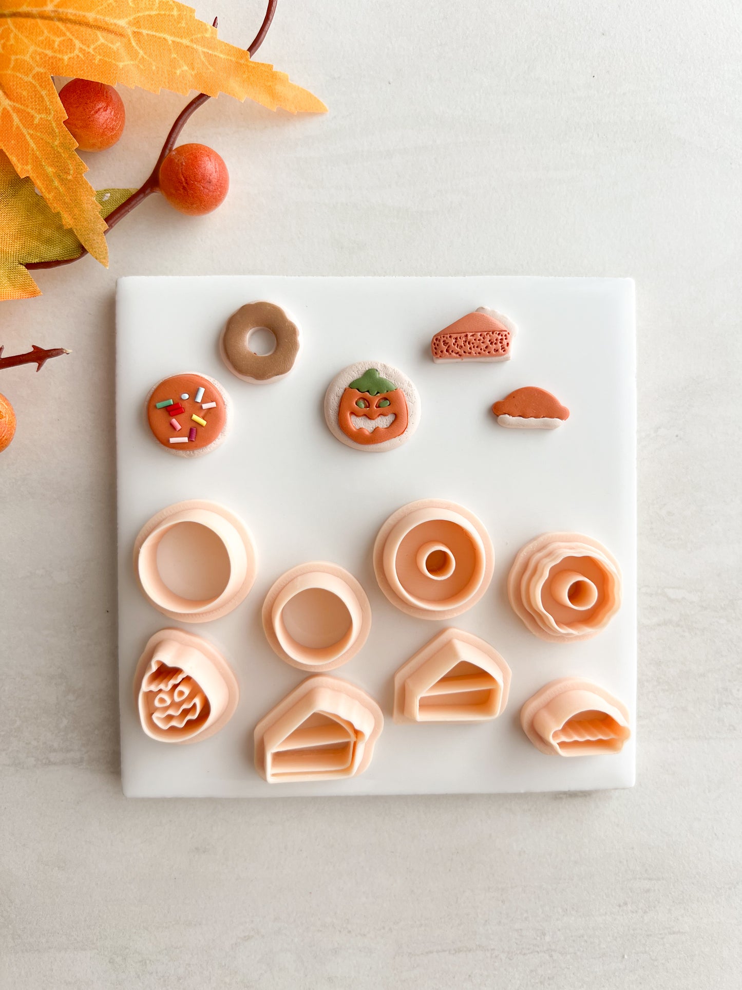 Fall Dessert Stud Pack Clay Cutters | Fall Dessert Stud Pack Polymer Clay Cutters for DIY Autumn Earrings Seasonal-Themed Jewelry and Handmade Fall Accessories
