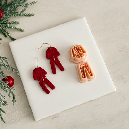 2025 Christmas Pajamas | Two-Part Polymer Clay Cutter