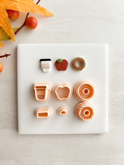 Fall Cafe Trio Clay Set | Fall Cafe Trio Polymer Clay Cutter Set for DIY Autumn Earrings Coffee-Themed Jewelry and Handmade Cozy Accessories