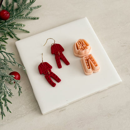 2025 Christmas Pajamas | Two-Part Polymer Clay Cutter