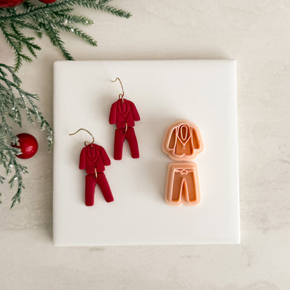 2025 Christmas Pajamas | Two-Part Polymer Clay Cutter