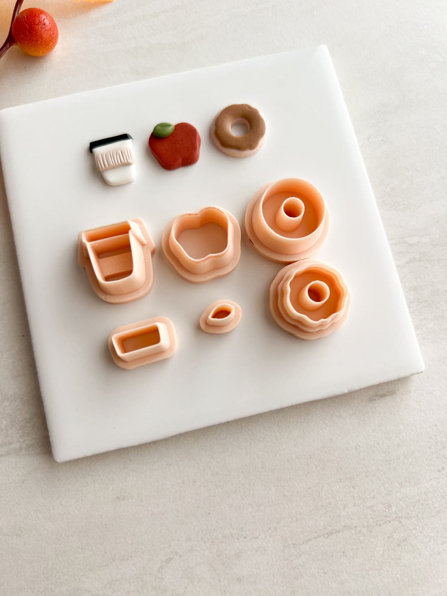 Fall Cafe Trio Clay Set | Fall Cafe Trio Polymer Clay Cutter Set for DIY Autumn Earrings Coffee-Themed Jewelry and Handmade Cozy Accessories