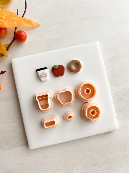 Fall Cafe Trio Clay Set | Fall Cafe Trio Polymer Clay Cutter Set for DIY Autumn Earrings Coffee-Themed Jewelry and Handmade Cozy Accessories