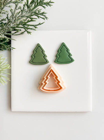Border Tree Clay Cutter | Border Tree Polymer Clay Cutter for DIY Holiday Earrings Festive Jewelry and Christmas-Themed Handmade Accessories