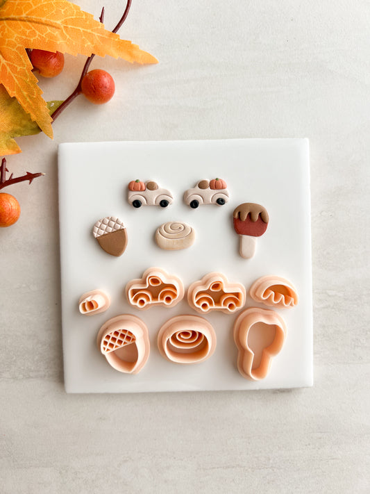 Cozy Stud Pack No. 1 Clay Cutter | Cozy Stud Pack No. 1 Polymer Clay Cutter Set for DIY Winter Earrings Cozy-Themed Jewelry and Handmade Seasonal Accessories
