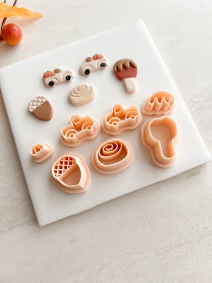 Cozy Stud Pack No. 1 Clay Cutter | Cozy Stud Pack No. 1 Polymer Clay Cutter Set for DIY Winter Earrings Cozy-Themed Jewelry and Handmade Seasonal Accessories