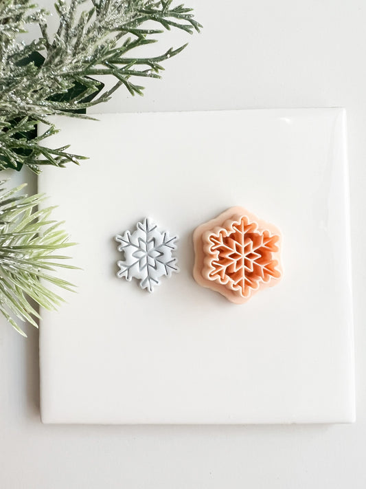 Snowflake No. 5 Clay Cutter | Christmas Snowflake Polymer Clay Cutter for Earrings and Holiday Crafts
