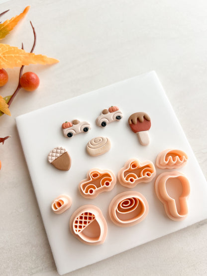 Cozy Stud Pack No. 1 Clay Cutter | Cozy Stud Pack No. 1 Polymer Clay Cutter Set for DIY Winter Earrings Cozy-Themed Jewelry and Handmade Seasonal Accessories