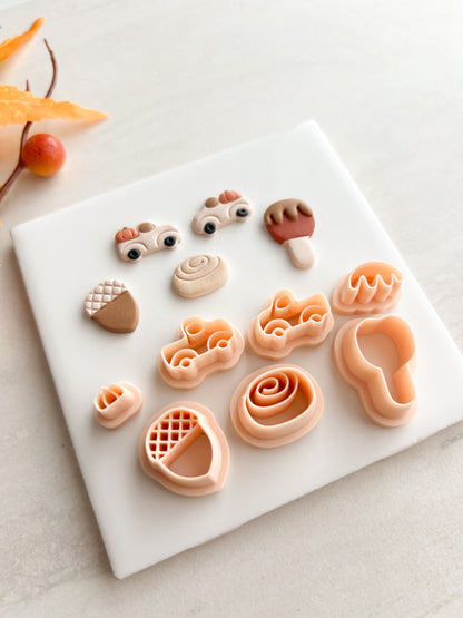 Cozy Stud Pack No. 1 Clay Cutter | Cozy Stud Pack No. 1 Polymer Clay Cutter Set for DIY Winter Earrings Cozy-Themed Jewelry and Handmade Seasonal Accessories