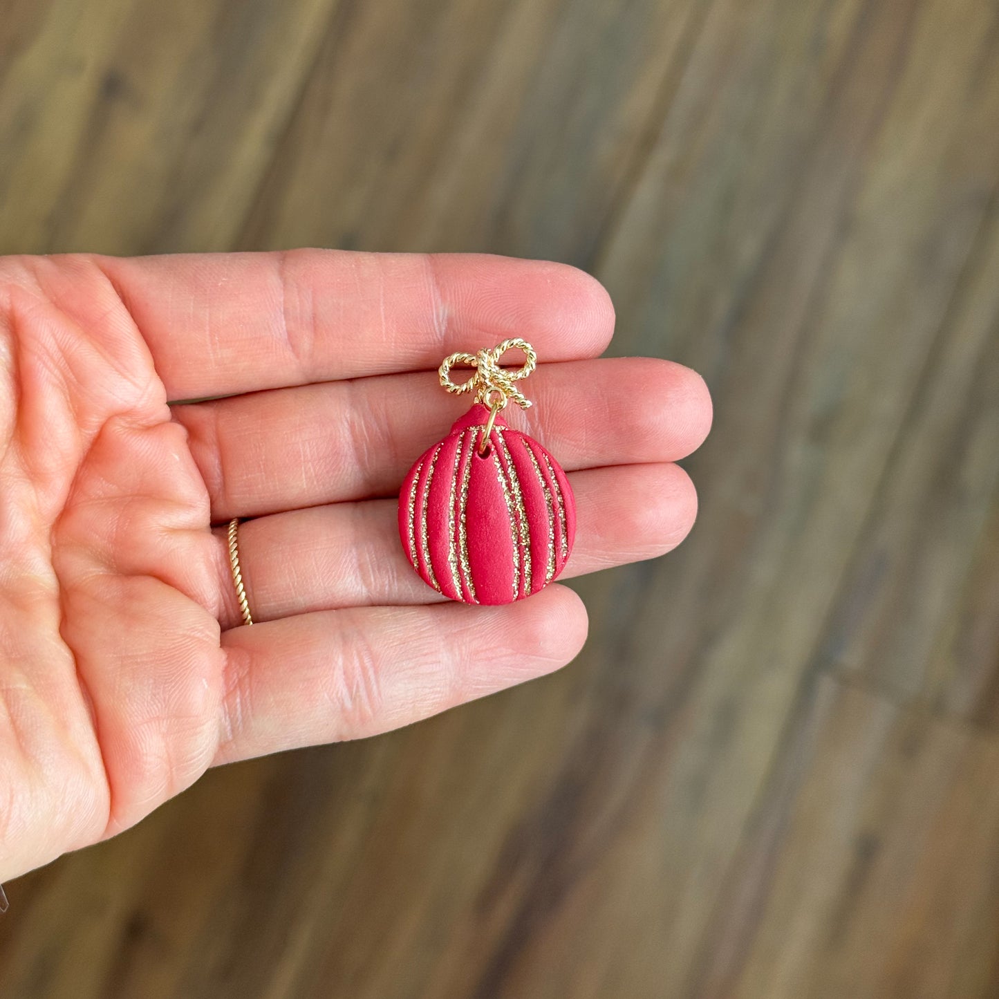 2025 Banded Ornament No. 1 | Christmas Tree Festive Polymer Clay Cutter
