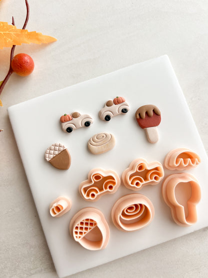 Cozy Stud Pack No. 1 Clay Cutter | Cozy Stud Pack No. 1 Polymer Clay Cutter Set for DIY Winter Earrings Cozy-Themed Jewelry and Handmade Seasonal Accessories