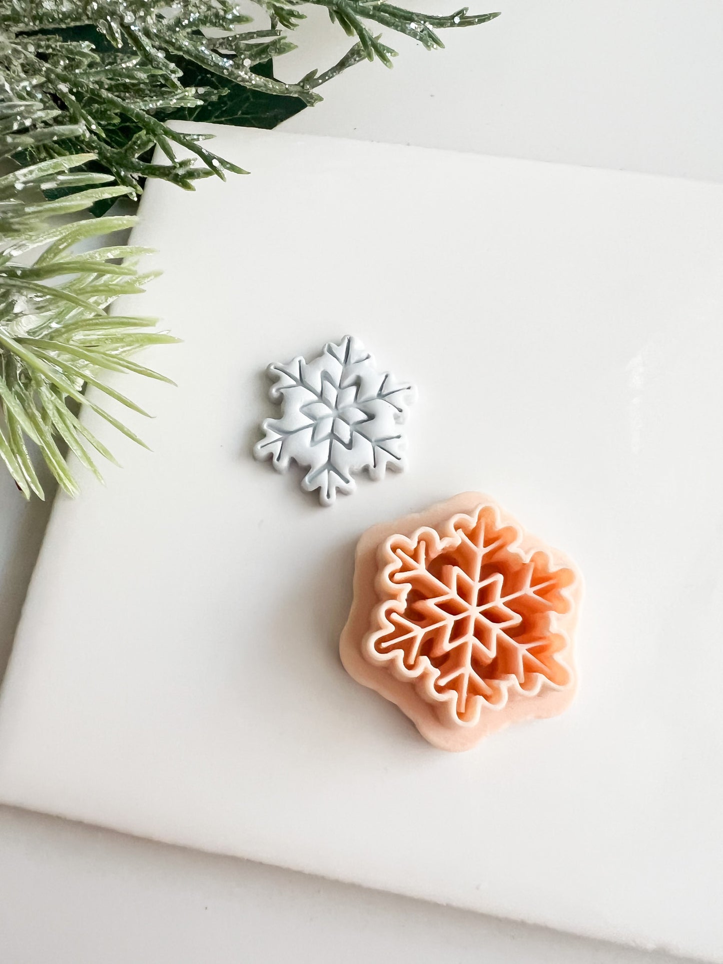 Snowflake No. 5 Clay Cutter | Christmas Snowflake Polymer Clay Cutter for Earrings and Holiday Crafts