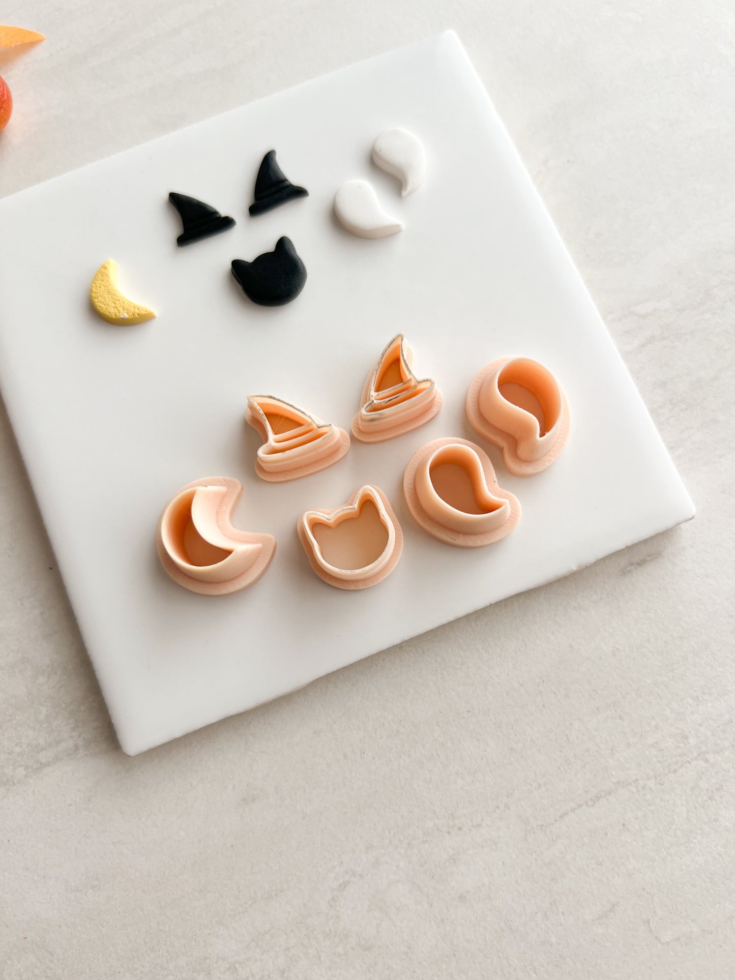 Spooky Stud Pack No. 2 Clay Cutter | Spooky Stud Pack Polymer Clay Cutter Set for DIY Halloween Earrings Cute Jewelry and Handmade Spooky Accessories