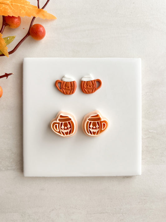 Pumpkin Jack Cup Clay Cutter | Pumpkin Jack Cup Polymer Clay Cutter for DIY Spooky Earrings Halloween-Themed Jewelry and Handmade Cute Accessories