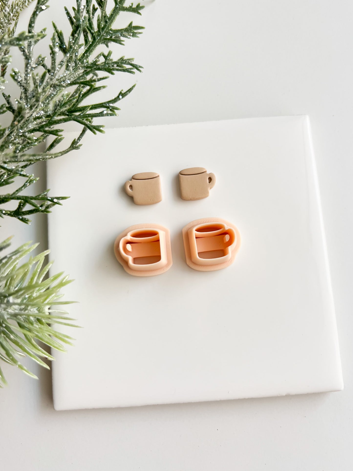 Cocoa Mug Clay Cutter | Cocoa Mug Polymer Clay Cutter for DIY Winter Earrings Cozy Holiday Jewelry and Handmade Hot Chocolate-Themed Accessories