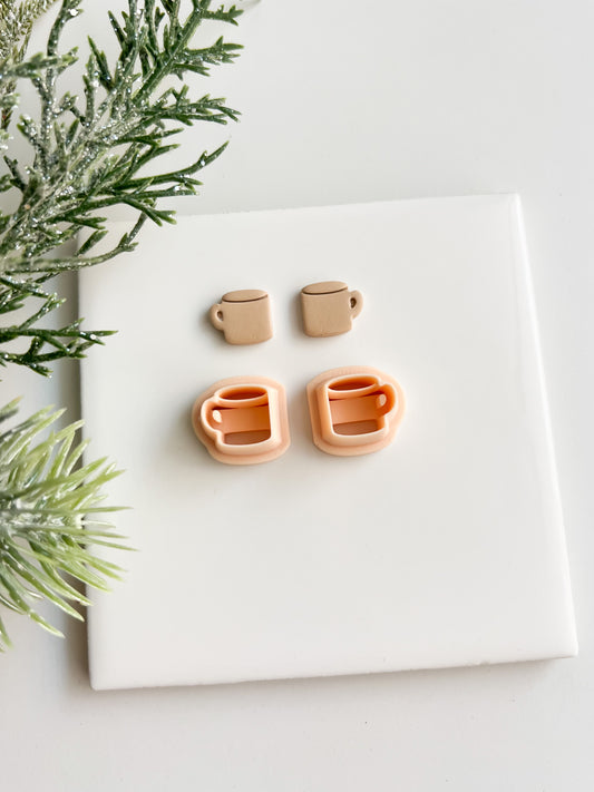Cocoa Mug Clay Cutter | Cocoa Mug Polymer Clay Cutter for DIY Winter Earrings Cozy Holiday Jewelry and Handmade Hot Chocolate-Themed Accessories