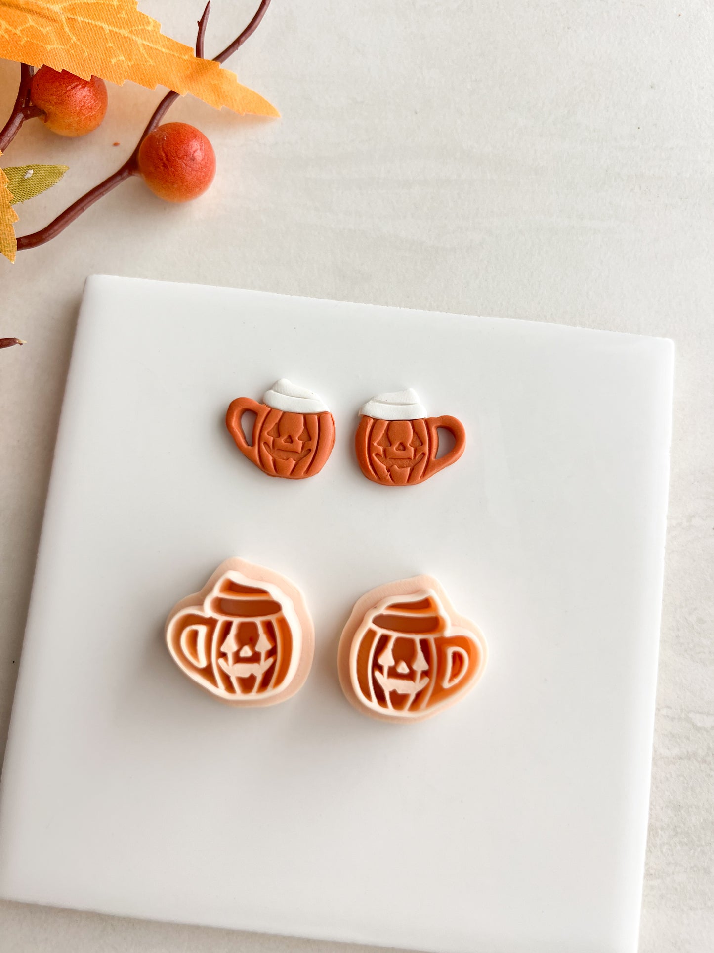 Pumpkin Jack Cup Clay Cutter | Pumpkin Jack Cup Polymer Clay Cutter for DIY Spooky Earrings Halloween-Themed Jewelry and Handmade Cute Accessories
