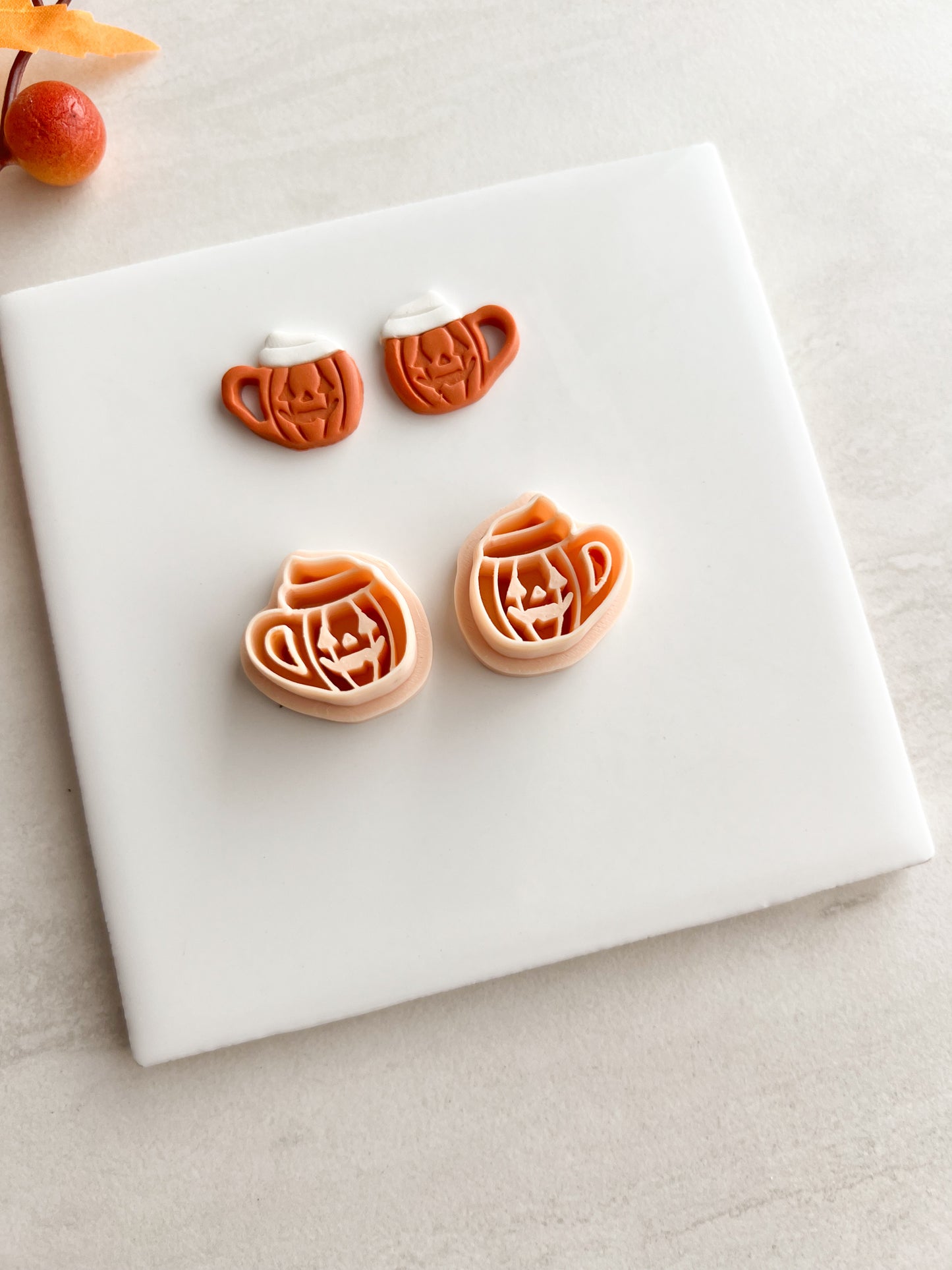 Pumpkin Jack Cup Clay Cutter | Pumpkin Jack Cup Polymer Clay Cutter for DIY Spooky Earrings Halloween-Themed Jewelry and Handmade Cute Accessories