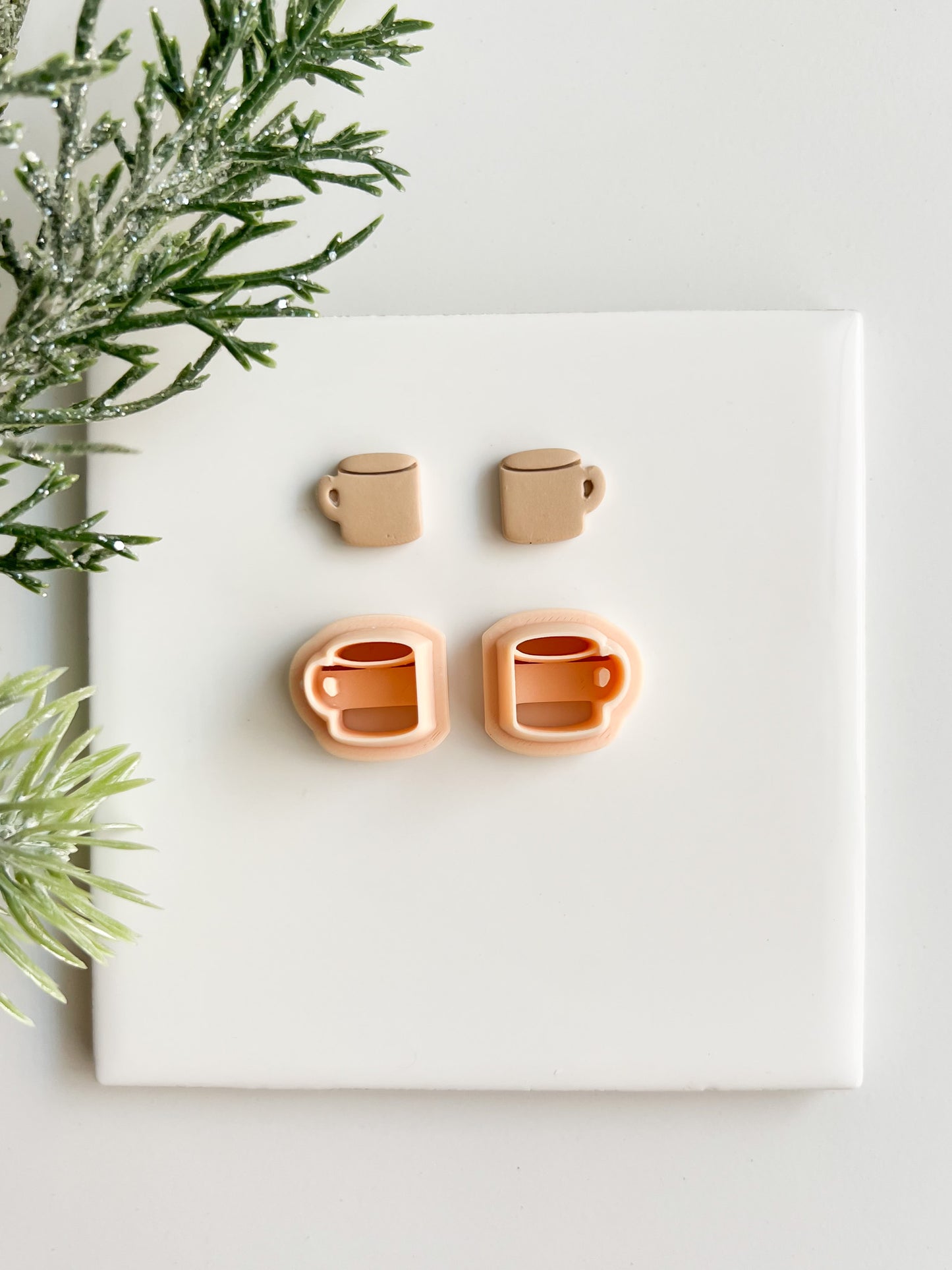 Cocoa Mug Clay Cutter | Cocoa Mug Polymer Clay Cutter for DIY Winter Earrings Cozy Holiday Jewelry and Handmade Hot Chocolate-Themed Accessories