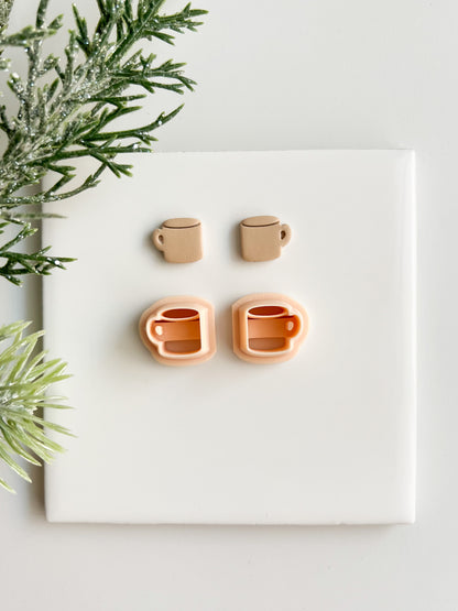 Cocoa Mug Clay Cutter | Cocoa Mug Polymer Clay Cutter for DIY Winter Earrings Cozy Holiday Jewelry and Handmade Hot Chocolate-Themed Accessories