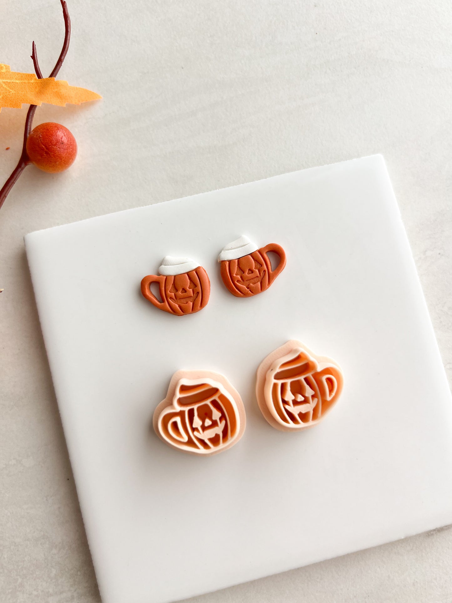 Pumpkin Jack Cup Clay Cutter | Pumpkin Jack Cup Polymer Clay Cutter for DIY Spooky Earrings Halloween-Themed Jewelry and Handmade Cute Accessories