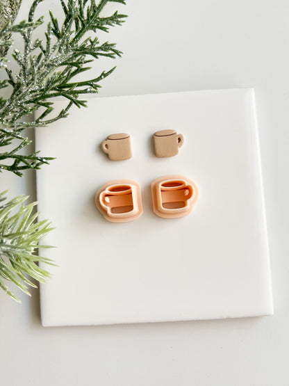 Cocoa Mug Clay Cutter | Cocoa Mug Polymer Clay Cutter for DIY Winter Earrings Cozy Holiday Jewelry and Handmade Hot Chocolate-Themed Accessories