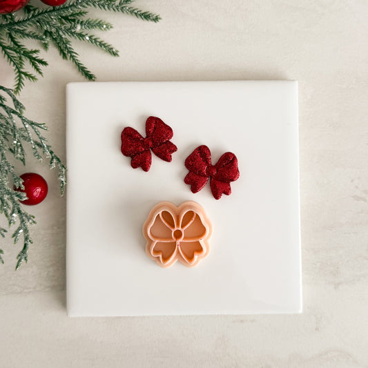2025 Christmas Bow No. 3 | Christmas Festive Polymer Clay Cutter