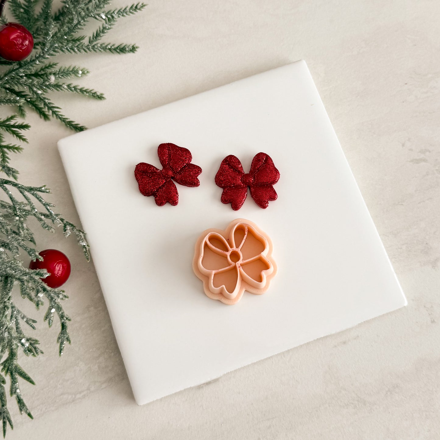 2025 Christmas Bow No. 3 | Christmas Festive Polymer Clay Cutter