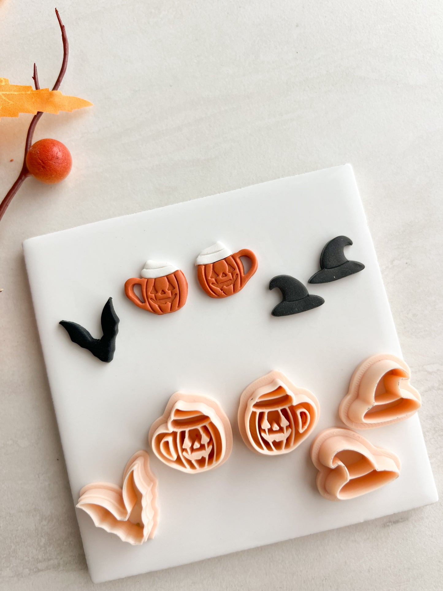 Spooky Trio No. 1 Clay Cutter Set | Spooky Trio Polymer Clay Cutter Set for DIY Halloween Earrings Gothic Jewelry and Handmade Spooky Accessories