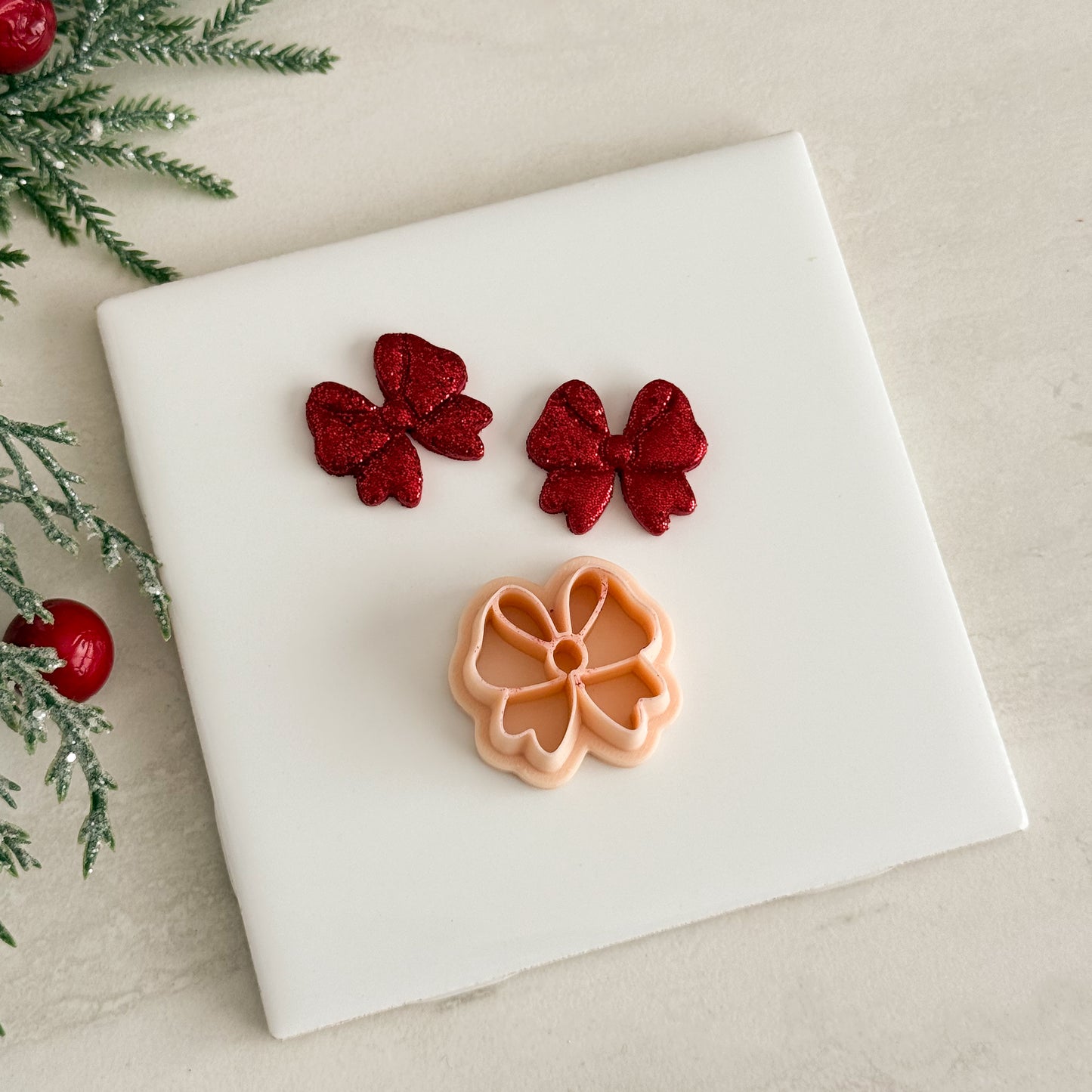 2025 Christmas Bow No. 3 | Christmas Festive Polymer Clay Cutter