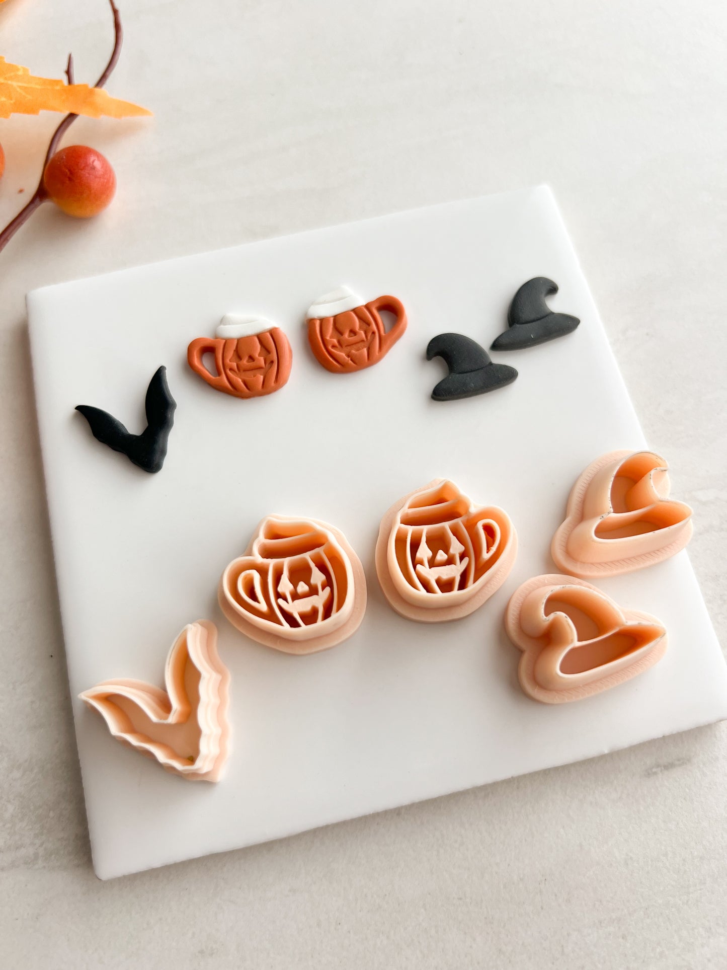 Spooky Trio No. 1 Clay Cutter Set | Spooky Trio Polymer Clay Cutter Set for DIY Halloween Earrings Gothic Jewelry and Handmade Spooky Accessories
