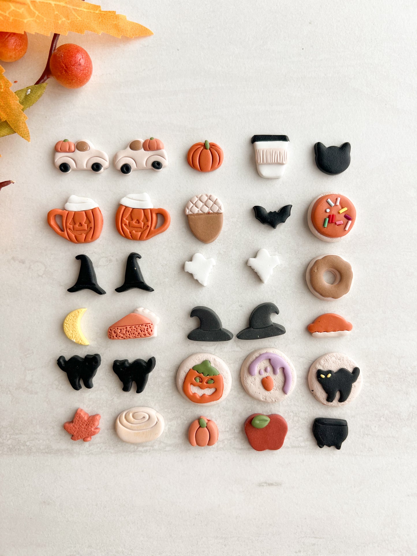 Fall Stud Bundle Set of 22 Clay Cutters | Fall Stud Bundle Set of 22 Polymer Clay Cutters for DIY Fall Earrings Seasonal-Themed Jewelry and Handmade Festive Accessories
