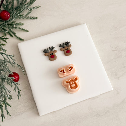 2025 Christmas Reindeer No. 1 | Festive Polymer Clay Cutters