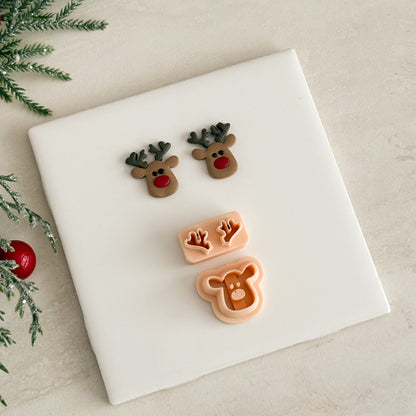 2025 Christmas Reindeer No. 1 | Festive Polymer Clay Cutters
