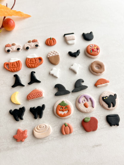 Fall Stud Bundle Set of 22 Clay Cutters | Fall Stud Bundle Set of 22 Polymer Clay Cutters for DIY Fall Earrings Seasonal-Themed Jewelry and Handmade Festive Accessories