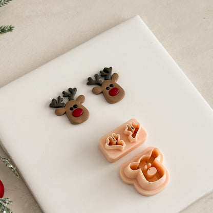 2025 Christmas Reindeer No. 1 | Festive Polymer Clay Cutters